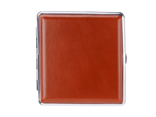 Etui Metall 18er Leder braun