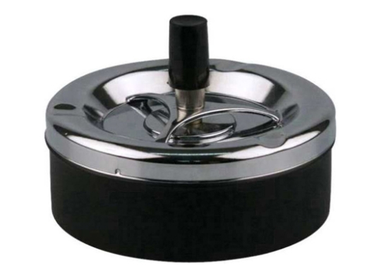 Ascher 13 cm schwarz/chrom
