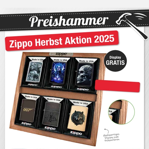 Zippo Random Holzdisplay