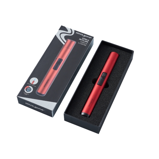 Silver Match Stab Metall Jetflame Red
