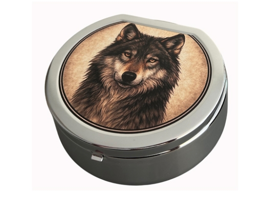 Sternascher mit Deckel Wolf