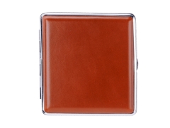 Etui Metall 18er Leder braun