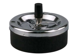 Ascher 13 cm schwarz/chrom