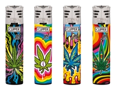 Clipper Feuerzeug Jet Mazed Leaves
