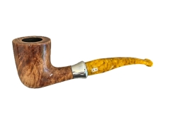 Pfeife design Berlin Baltic Amber II half bent
