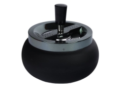 Ascher 13 cm schwarz matt/Deckel gun